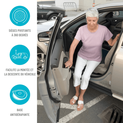 Coussin pivotant 360° pour voiture — Entrée et sortie sans effort