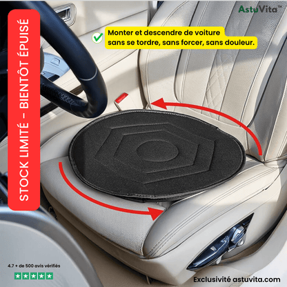 Coussin pivotant 360° pour voiture — Entrée et sortie sans effort