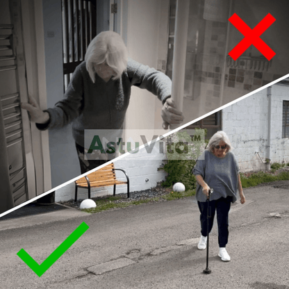 Der Gehstock, der Ihnen hilft, selbstständig aufzustehen und zu gehen, ohne Angst vor einem Sturz zu haben